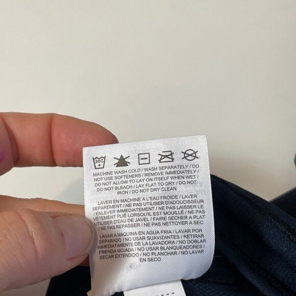 Nike Womens Zone Sculted Athletic Tank Top Navy Blue L Dri-FIT Workout Gym - Picture 8 of 9